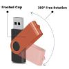 EASTBULL Flash Drives Bulk 128MB USB Thumb Drive 50 Pack USB 2.0 Memory Stick Swivel Pen Drive with Lanyard for Storage and Backup (128MB 50 Colors) view 4