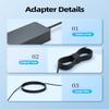 AC Charger Fit for LG TV Monitors 27 29 32 34" 27GL850 27GK750F-B 27GK75B-B 32GK650F-B 32UD59-B 32UD60-B 32UK550-B 32UK50T-W 32GK850F-B 32MU59-B 32GK65B-B 32GS75Q-B 29UC88-B 29EA73-P 29UB67 Power Cord view 2