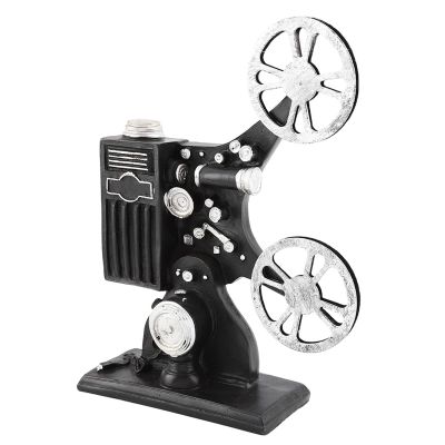 Gavigain Film Projector Model, Metal Earth Movie Film Projector 3D Metal Model Kit, Vintage Style Resin Projector Model for Figurine Figure Props Home Decor, Movie Projector Model