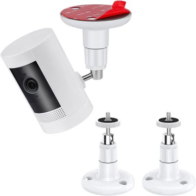 2-Pack Adjustable Wall Mount for Arlo Pro 5S/Pro 4/Pro 3/Pro 2/Pro/Arlo Ultra2/Ultra/Arlo Essential Spotlight Camera, Eufy & Ring Stick Up Cam (Battery) & Ring Indoor Cam No-Drill Camera Mount
