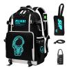 Boy Backpack Travel Bag Anime Luminous Pattern Travel Laptop- Adjustable Shoulder Strap Waterproof school bag Backpack With Usb Charging Port & Combination Lock Pencil Case view 1