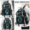Boy Backpack Travel Bag Anime Luminous Pattern Travel Laptop- Adjustable Shoulder Strap Waterproof school bag Backpack With Usb Charging Port & Combination Lock Pencil Case view 2