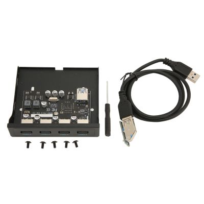 3 5 Inch Front Panel USB Hub, High Speed 3 5 Inch USB 3 0 Front Panel with 4 Ports and Hot Swap Support