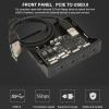 3 5 Inch Front Panel USB Hub, High Speed 3 5 Inch USB 3 0 Front Panel with 4 Ports and Hot Swap Support view 4