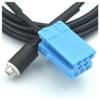 Car 3.5mm Aux Cable Adapter Female Mp3 Input Audio Cable 8pin Connector Fit Compatible Volkswagen A\UDI Bla-punkt Passat R do KOJDL 1.5m view 2