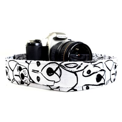 Dog Camera Strap, Black and White Camera Strap Universal DSLR Neck & Shoulder Strap, Photography Accessory, Gift for Men & Women