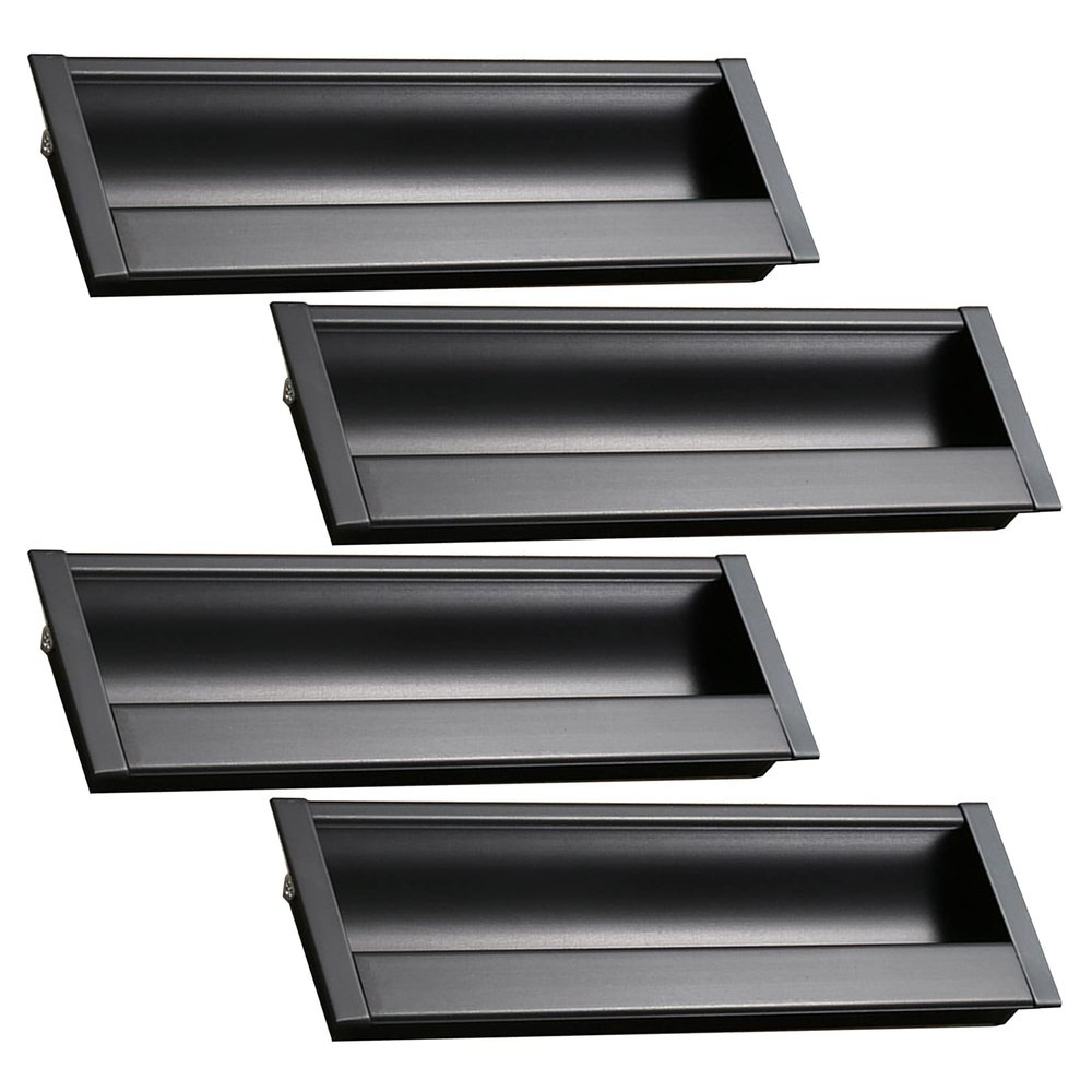 Recessed Pulls ,Sliding Door Handle, Aluminum Alloy Recessed Square Handle Sliding Door Handles Hidden Metal Handle, for Drawers, Cabinets, Wardrobes, with Screws (Hole Distance 96mm, A-2PCS) ( Color