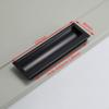 Recessed Pulls ,Sliding Door Handle, Aluminum Alloy Recessed Square Handle Sliding Door Handles Hidden Metal Handle, for Drawers, Cabinets, Wardrobes, with Screws (Hole Distance 96mm, A-2PCS) ( Color view 3