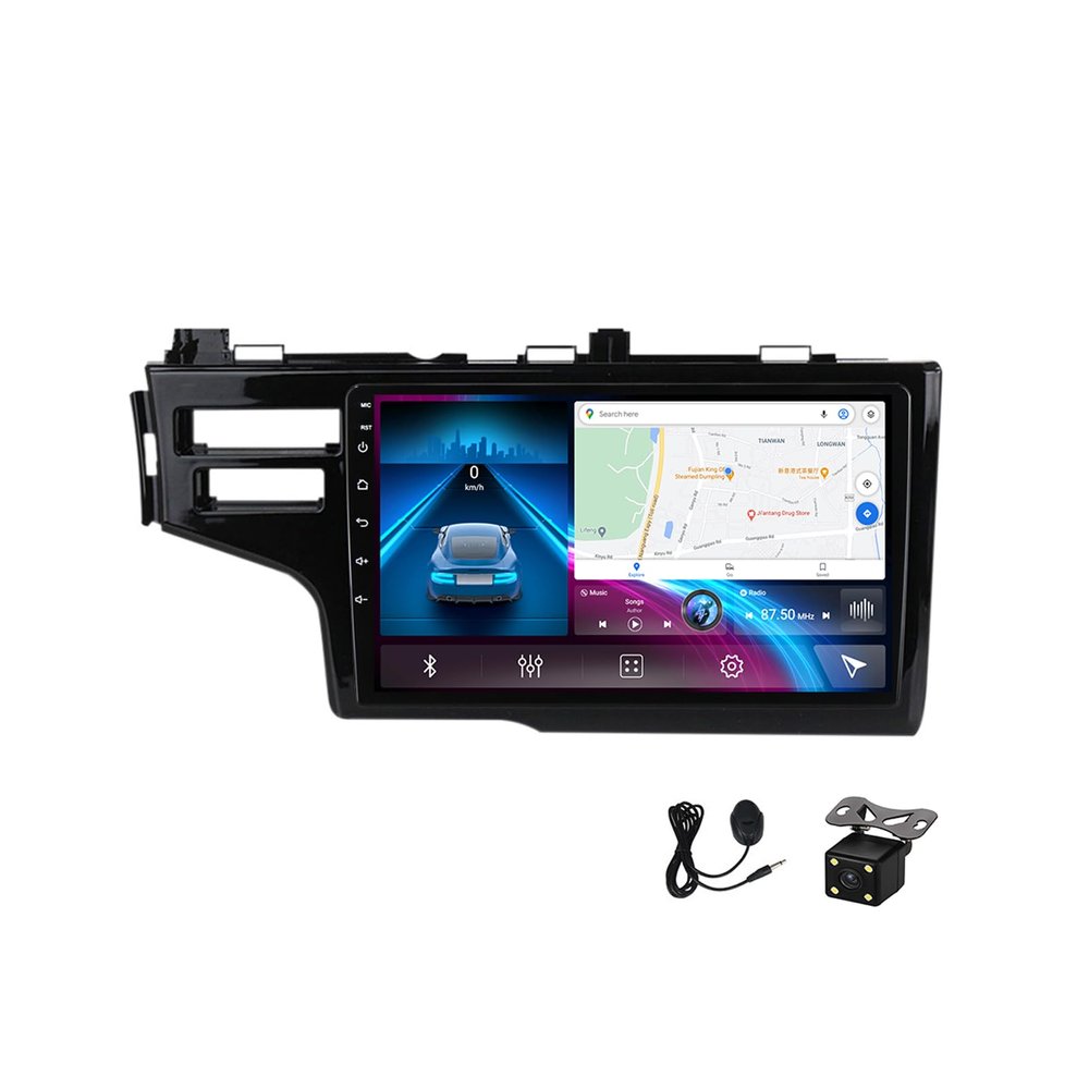 Plusfish Android 12 Car Stereo Radio Audio MP5 Player with Navigation 9 Inch Touchscreen Stereo for Honda Jazz 3 Fit 3 2013~2020 Support 4G/WiFi/FM/SWC/DSP/Auto/Carplay,4g WiFi 2g+32g