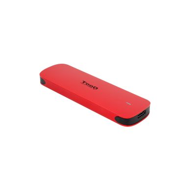 TOOQ TQE-2201R  External Enclosure for M.2 NVMe SSD, Aluminium, Red