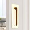 Recessed Pulls ,Sliding Door Handle, Sliding Door Handles Recessed Handle Zinc Alloy Gold Metal Hidden Handle, for Drawers, Cabinets, Wardrobes, with Screws 4 Pieces (Hole Distance 64mm) ( Color : Gol view 2