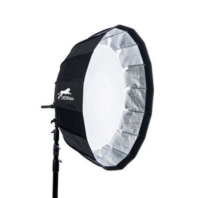 Cheetah Stand QSB-34 Softbox (Bowen+Speed Bracket) w/Egg Crate Grid and Quick Release Umbrella Style Softbox - Compatible with Bowens, Godox, Profoto, Alienbees, Glow, Elinchrom, Flashpoint Strobes