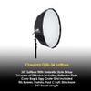 Cheetah Stand QSB-34 Softbox (Bowen+Speed Bracket) w/Egg Crate Grid and Quick Release Umbrella Style Softbox - Compatible with Bowens, Godox, Profoto, Alienbees, Glow, Elinchrom, Flashpoint Strobes view 2