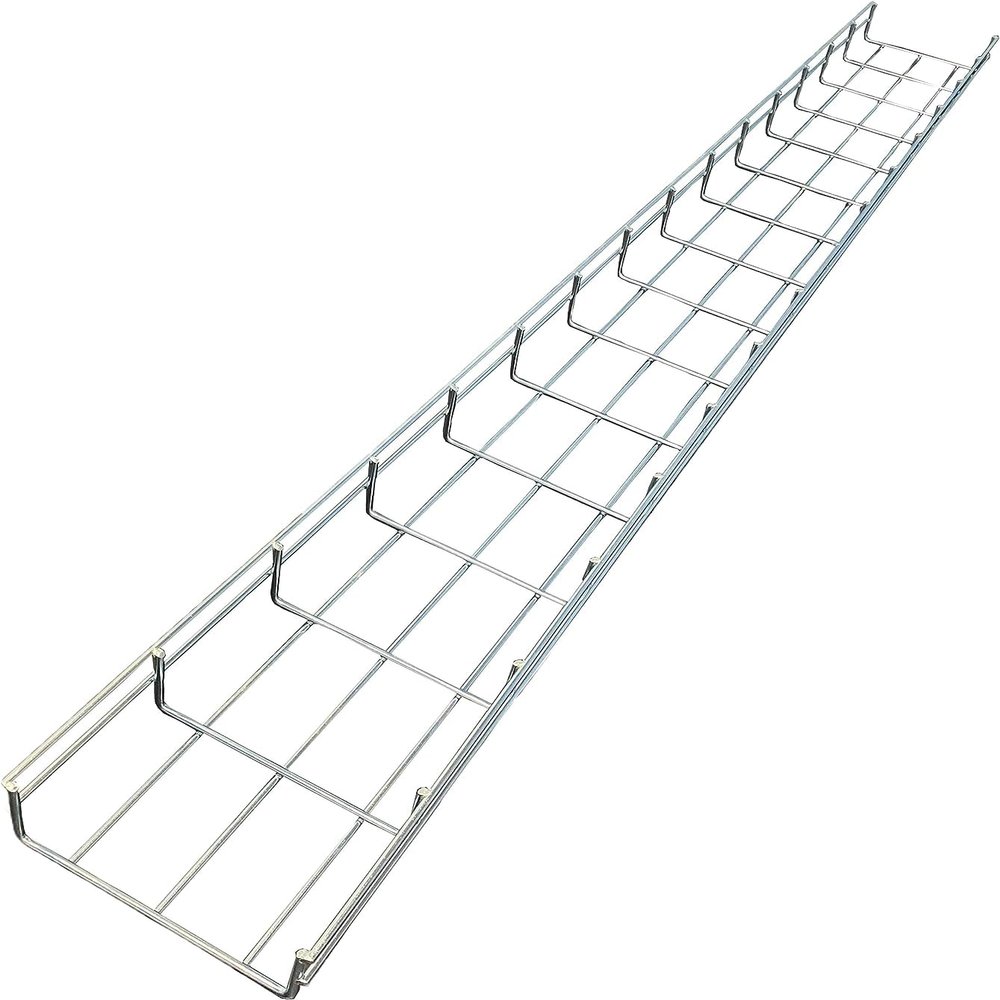 Kable Kontrol Cable Tray- 5 Feet Long - 6" Width, 4 Depth  Wire Mesh Tray Cable Management Rack Cords Organizer Cable Basket, Zinc Plated Steel NEC Approved for Network, Fiber Optic, Cabling