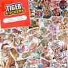 100 PCS Tiger Stickers Pack  Waterproof Vinyl Decals for Water Bottles, Laptops, Phones, Notebook, Cars  Cool Vibrant Graphics for Tiger Enthusiast view 1