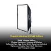 Cheetah Stand Window 32x48 Softbox (Profoto Screw Type) wEgg Crate Grid and Quick Release Umbrella Style Softbox - Compatible with Bowens, Profoto, Alienbees, Glow, Elinchrom, Flashpoint Strobe view 2