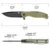 FOUNDING FORGERS NITE SHELL Pocket Knife for Men  D2 Steel Folding Pocket Knife, EDC Pocket Knife with G10 Handle & Pocket Clip  Tactical Everyday Carry Knife with Case view 2