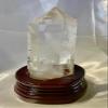 Clear Quartz Tower with Custom-Carved Wooden Stand view 4