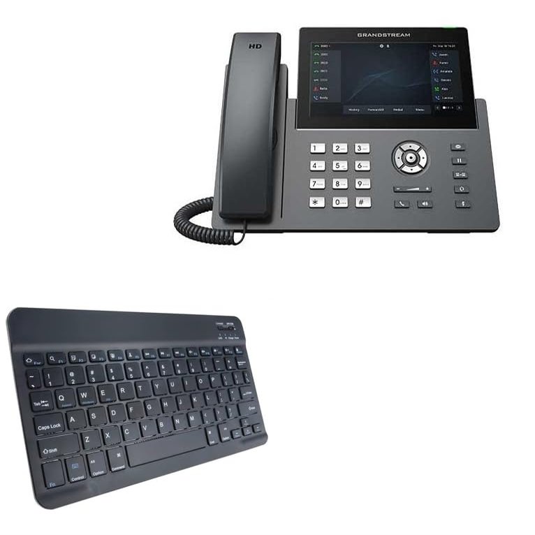 BoxWave Keyboard Compatible with Ooma 2670W IP Phone - SlimKeys Bluetooth Keyboard, Portable Thin with Chiclet-Style Keys - Jet Black