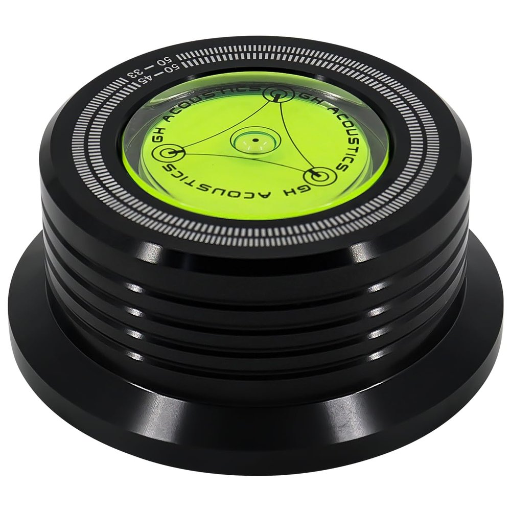 Record Weight Stabilizer 50hz Record Weights Turntables with Level Aluminum Alloy Record Stabilizer (Black)