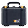 Pelican 1150 Case, Black with Yellow Latches, Pick & Pluck Foam with Convolute Lid Foam view 2