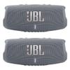 JBL Charge 5 - Waterproof Portable Bluetooth Speaker - Gray/Gray (Pair) view 1