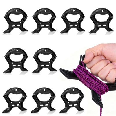 Garneck 10PCS Small Rope Winder: Black String Light Storage Reel Cord Reel Wire Storage Wrap for Extension Cord Holder Plastic Winding Clip for Home Office Garage Rv Workshop