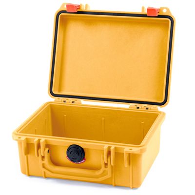 Pelican 1150 Case, Yellow with Orange Latches, None (Case Only)
