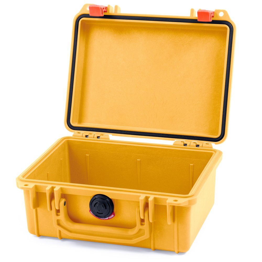 Pelican 1150 Case, Yellow with Orange Latches, None (Case Only)