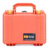 Pelican 1150 Case, Orange with Yellow Latches, Pick & Pluck Foam with Convolute Lid Foam view 2