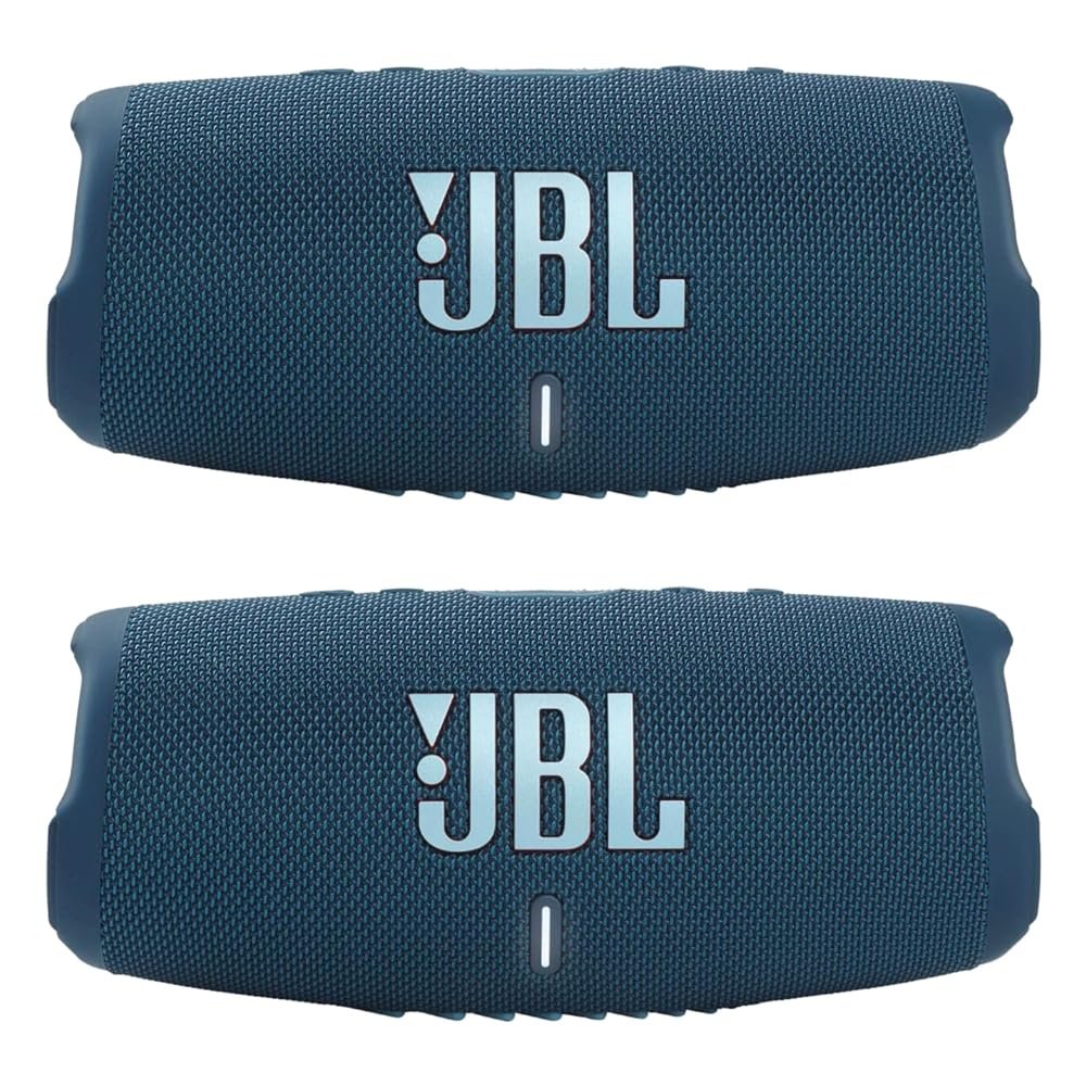 JBL Charge 5 - Waterproof Portable Bluetooth Speaker - Blue/Blue (Pair)