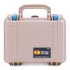 Pelican 1150 Case, Desert Tan with Blue Latches, Pick & Pluck Foam with Convolute Lid Foam view 2