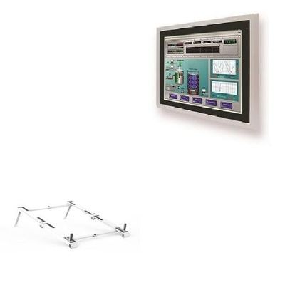 BoxWave Stand and Mount Compatible with AIS HMI-TCND0U-18AR - Pocket Aluminum Stand 3-in-1, Portable Multi Angle Viewing Riser - Metallic Silver