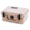 Pelican 1150 Case, Desert Tan with Black Latches, Pick & Pluck Foam with Convolute Lid Foam view 3