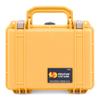 Pelican 1150 Case, Yellow with Desert Tan Latches, Pick & Pluck Foam with Convolute Lid Foam view 2