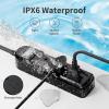 Calionltd IPX6 Outdoor Power Strip Weatherproof,10 FT SJT 16AWG Extension Cord 3 Wide Outlets 1875W Overload Protection, Waterproof Surge Protector for Office,Dorm Room,Patio,Christmas Lights view 2