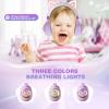 Xmenha Cat Ear Headphones for Kids, Cute Children Girl Wireless Bluetooth Headphones for School, Purple Kindergarten Light up Kawaii Kitty Noise Cancelling Headphones for Kids Teens Child Airplane view 2