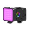 Andoer RGB Video Light, Camera Light 360 Full-Color 3000K-9000K Dimmable Photography Lighting with 1200mAh Battery USB Charging Port 3 Cold Shoes for Youtube, Vlogging, Tiktok view 1