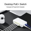 5 Port Gigabit PoE Switch - 4 PoE+ Ports, 60W Total, Plug and Play, Small Desktop Switch for Camera/Access Point/IP Phones view 4