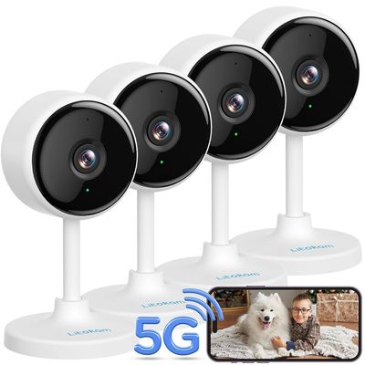 litokam Indoor Cameras for Home Security with Night Vision, Pet Camera with Phone App, WiFi Home Security Camara, Baby Monitor Compatible with Alexa, Motion Detection, 2-Way Audio, 4 Pack, 4MP