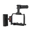 Andoer Camera Video Cage + Top Handle + Side Hand Grip Kit Aluminum Alloy Camera Rig with Cold Shoe Mounts Numerous 1/4 Inch Threads Replacement for Sony ZV-E1 Camera view 1