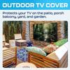 Garnetics Outdoor TV Cover 55 Inch  Waterproof, Weatherproof TV Enclosures with Smart Shield Screen Protectors, Ideal for Outdoor Use, Moving, and Storage - Forest view 4
