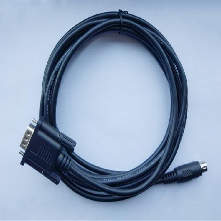 for PWS5610-FX PLC Communication Cable Touch Panel PW5610 Series Connecting to FX Series Cable Black Length: 5 Meters