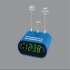 HANNLOMAX HX-158CR Alarm Clock Radio, FM Radio, USB Charge (Blue) view 4