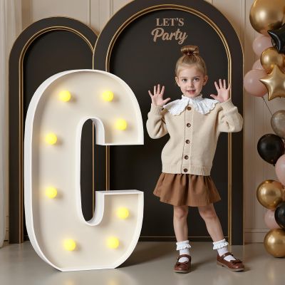 Mixifox Marquee Letters 3 Feet Tall, 3FT Large Light up Letters C, Big Sign C with Warm White Light for Birthday HOCO Wedding Proposal Engagement Graduation Party Backdrop Decorations