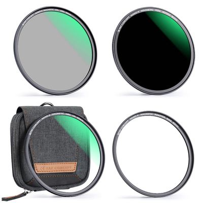K&F CONCEPT 67mm Magnetic MCUV CPL Fixed ND1000 Magnetic Basic Ring 4-in-1 Lens Filters Kit with 28 Multi-Coatings for Camera Lens (Nano-X Series)