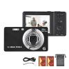 Compact Digital Camera, Andoer Photo Camera, 56MP 4K 2.7 Inch Rechargeable Digital Photo Camera with Zoom 20X Compact Digital Camera for Beginners, Kids, Adult(Black) view 1