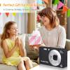 Compact Digital Camera, Andoer Photo Camera, 56MP 4K 2.7 Inch Rechargeable Digital Photo Camera with Zoom 20X Compact Digital Camera for Beginners, Kids, Adult(Black) view 4