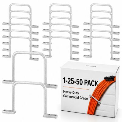 25 Pcs 3 Inch Cable Management D Ring Aluminum Distribution Ring, Sliver
