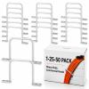 25 Pcs 3 Inch Cable Management D Ring Aluminum Distribution Ring, Sliver view 1